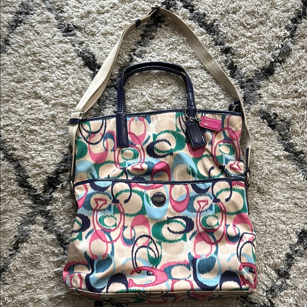 Coach Ikat Multicolor Signature C Patterned Purse
